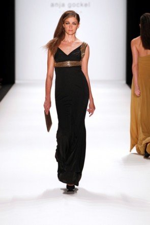 Anja Gockel Kleid Schwarz lang MB Fashion Week Berlin 2012