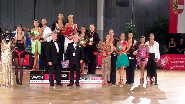 Siegerehrung EM 2012 10 Tänze Profitänzer in Salzburg
