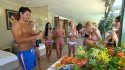 Bachelor Jan mit seinen Damen Conny, Natascha, Nina, Alissa, Janine, Mignon und Sarah -Foto: (c) RTL