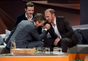 Markus Lanz, Justin Timberlake und Herman Maier bei Wetten dass