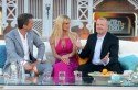 Wieder bei "Wetten, dass..?" -Michelle Hunziker - Hier auf Mallorca mit Markus Lanz und Stefan Raab - Foto: ZDF und Sascha Baumann