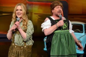 Diana Amft und  Armin Rohde bei "Wetten dass..?" -Foto: (c) ZDF - Sascha Baumann