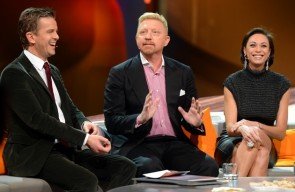 Markus Lanz, Boris Becker, Lilly Becker auf der Wetten-dass-Couch - Foto: ZDF - Sascha Baumann