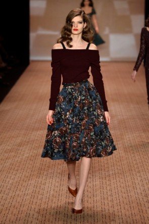 Typisches Modell von Lena Hoschek - MB Fashion Week Berlin Januar 2014 - 07