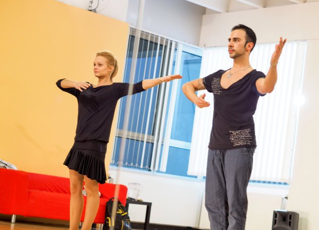 Danilo Campisi - Melanie Binder trainieren für die 2. Show Dancing Stars 2014 - Foto: ORF - Roman Zach-Kiesling