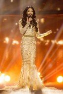 ESC 2014 - Conchita Wurst für Österreich am Start - hier im ESC - Bühnen-Oufit bei einer Probe - Foto: (c) ORF - Milenko Badzic