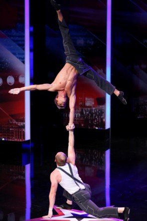 Sergey Popov und Nikolay Shcherbak beim Supertalent 2014 - Foto: © RTL / Stefan Gregorowius