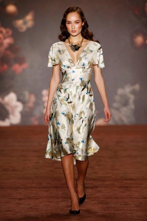 Lena Hoschek Kleid Herbst-Winter-Mode 2016-2017 Berlin Fashion Week Januar 2016 - 13