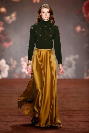 Lena Hoschek langer Rock Herbst-Winter-Mode 2016-2017 Berlin Fashion Week Januar 2016 - 06