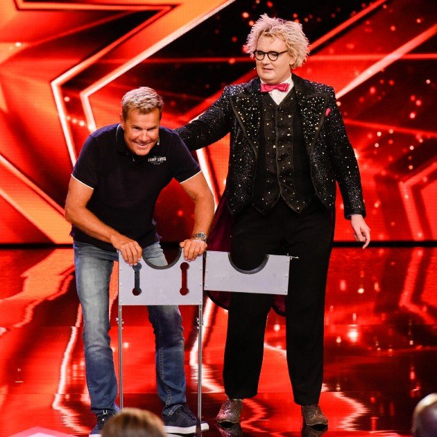 Niels Harder mit Dieter Bohlen beim Supertalent am 23.9.2017