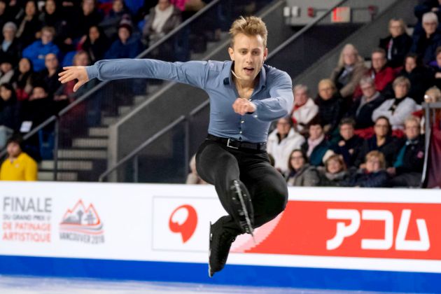 Michal Brezina 2018 im Kurzprogramm Finale Eiskunstlauf Grand Prix in Kanada