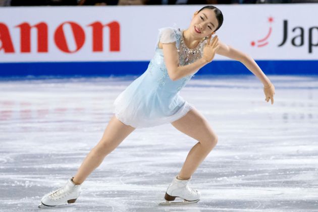 Rika Kihira 2018 im Kurzprogramm Finale Eiskunstlauf Grand Prix in Kanada