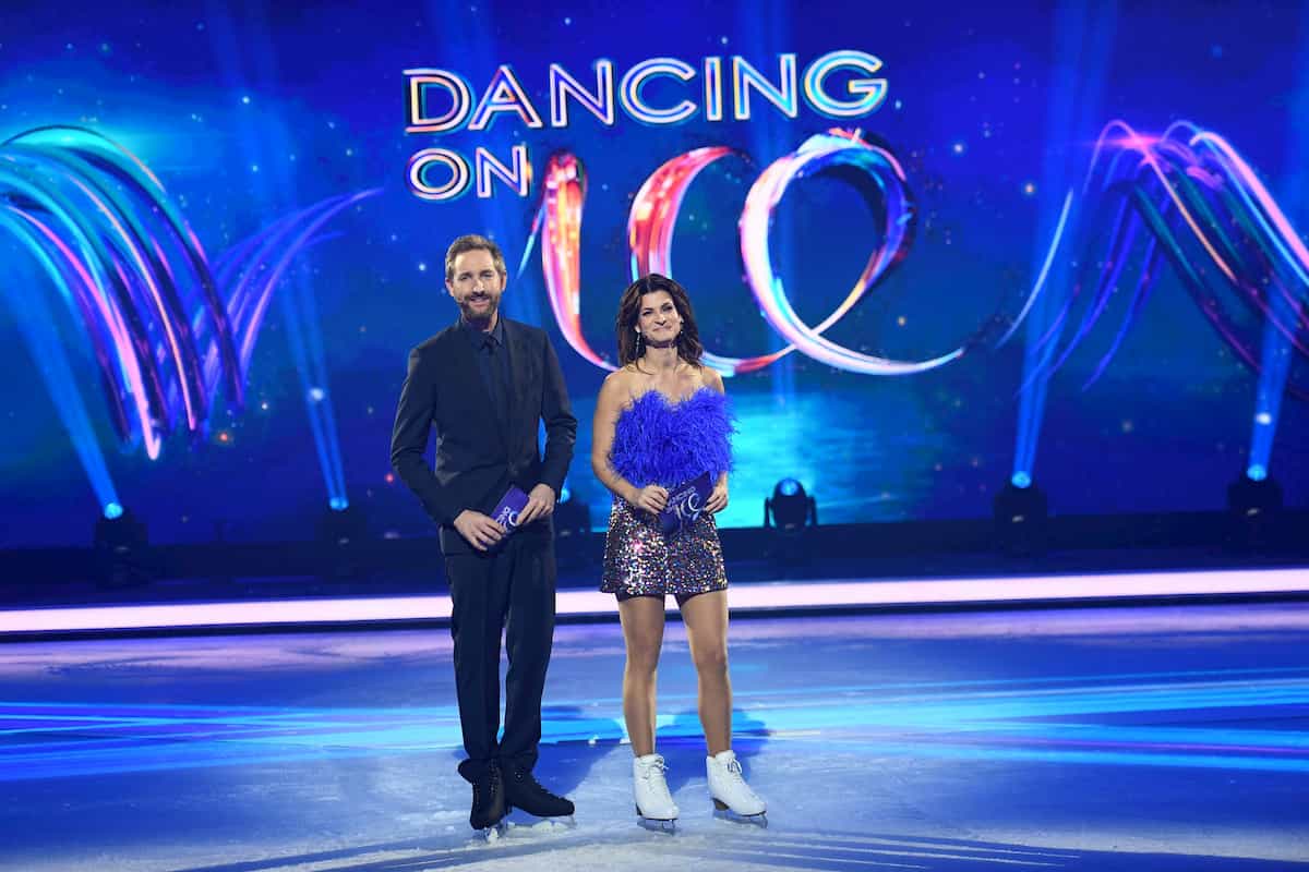 Daniel Boschmann und Marlene Lufen als Moderatoren bei Dancing on Ice am 17.11.2019