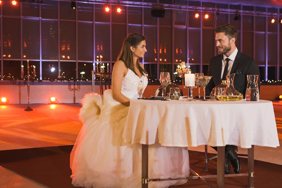 Michele und Niko beim Einzel-Date mit Hochzeitskleid beim Bachelor am 17.2.2021