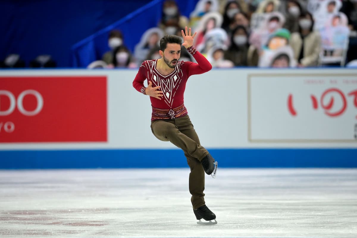 Kevin Aymoz Platz 4 bei der World Team Trophy 2021 in Osaka nach dem Kurzprogramm der Herren