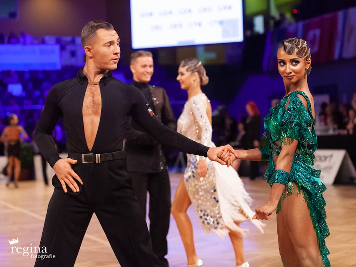 Tanzsport: Wiener Meisterschaft 2021 Latein und 10 Tänze -hier Tim Grabenwöger - Natalie Cramer - bei den letzten AOC in Wien