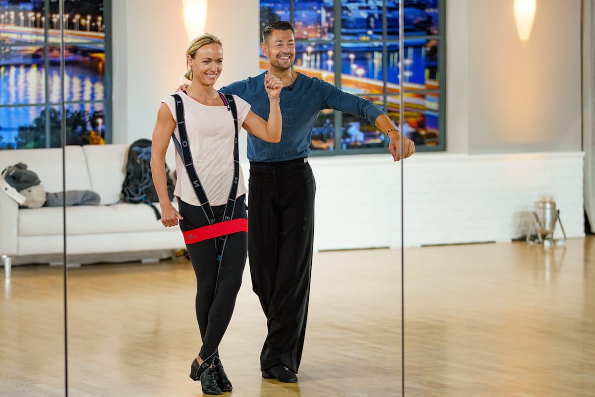 Jasmin Ouschan und Florian Gschaider beim Traning für die Dancing Stars 2021