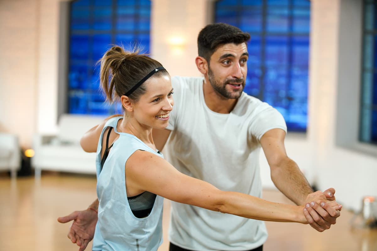 Kristina Inhof und Dimitar Stefanin beim Training für die Dancing Stars 2021