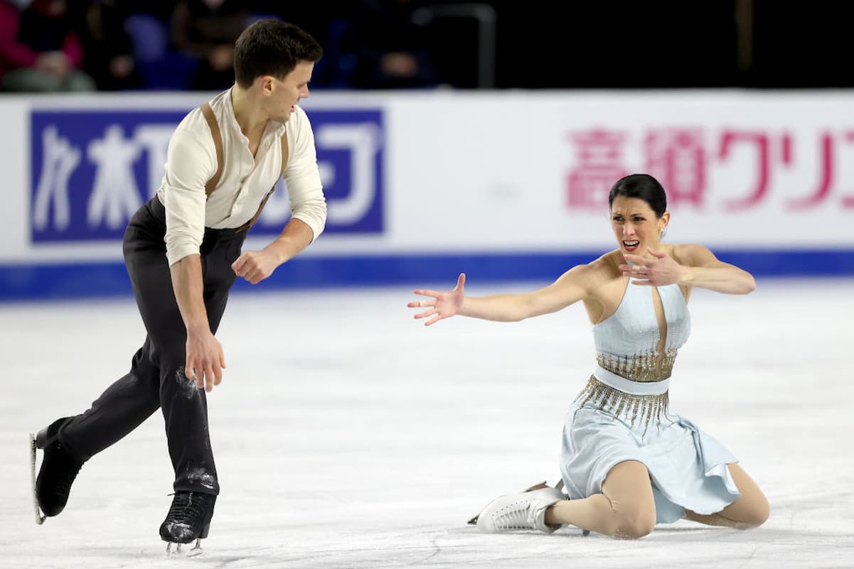 Charlene Guignard - Marco Fabbri aus Italien beim ISU Grand Prix Skate Canada 2021