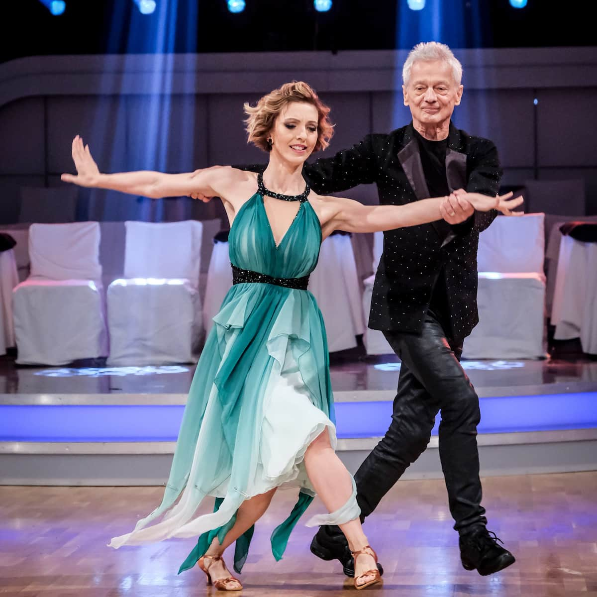 Julia Burghardt & Boris Bukowski zur Probe für die Dancing Stars am 22.10.2021