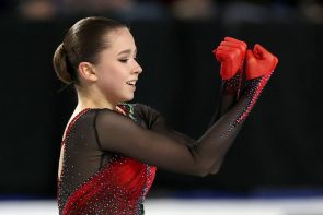 Neuer Eiskunstlauf-Weltrekord von Kamila Valieva - im Bild Kamila Valieva aus Russland in ihrer Kür der Eiskunstlauf-Saison 2021-2022