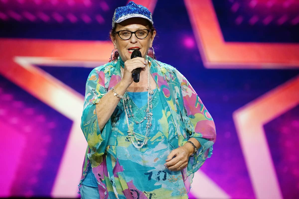 Renate Remmelt alias Uschi Bauer als Kandidatin beim Supertalent am 23.10.2021