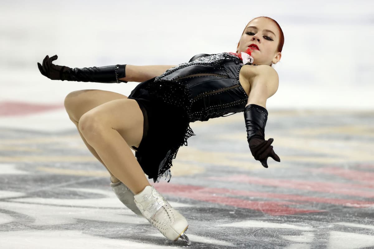 Sascha Trusova beim ISU Grand Prix Skate America 2021 in der Kür