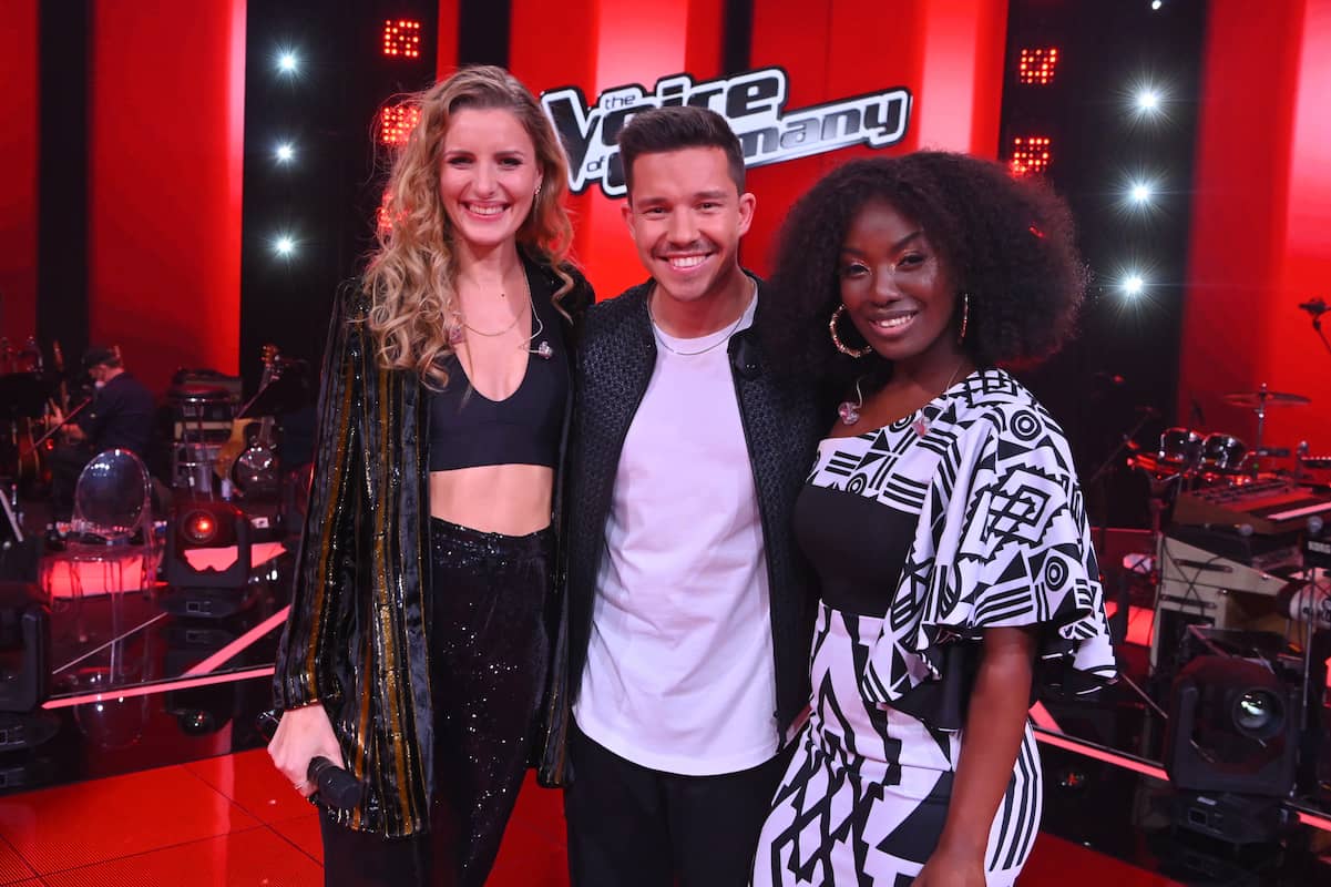 Team Nico für das Halbfinale TVoG 2021 - im Bild Kati Lamberts, Nico Santos, Gugu Zulu