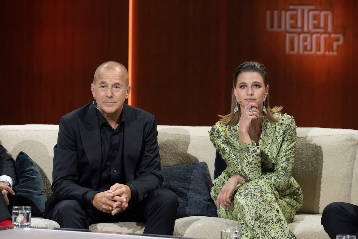 Heino Ferch und Svenja Jung bei Wetten, dass.. am 6.11.2021