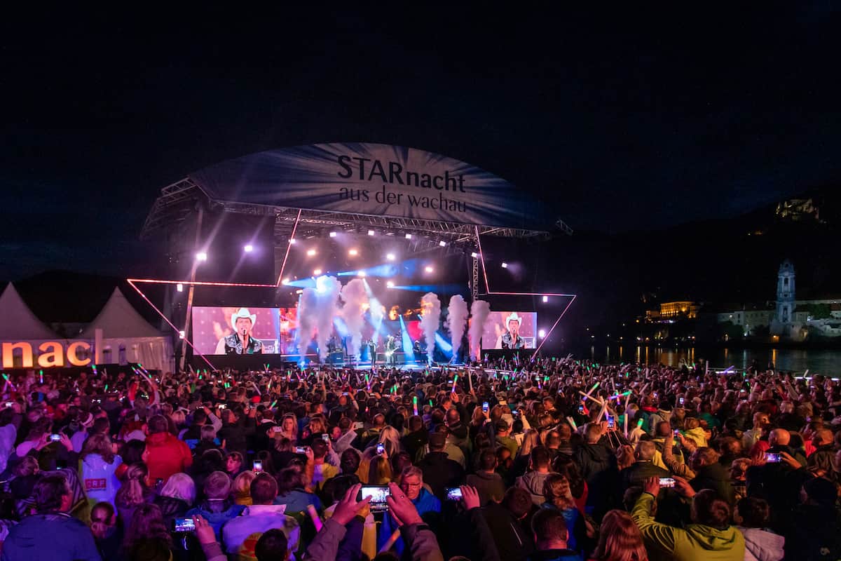Bühne bei der Starnacht aus der Wachau am 17.9.2022