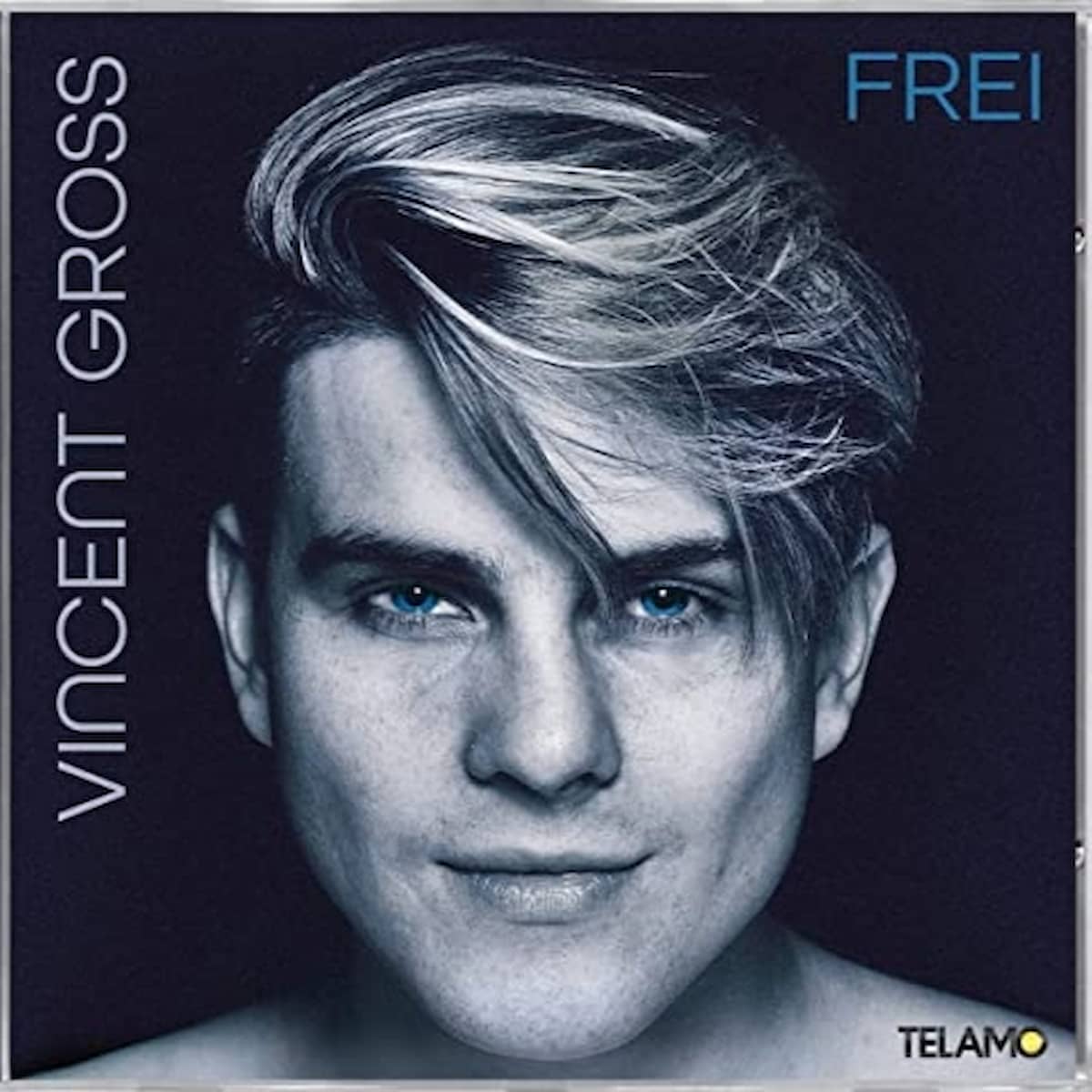 Vincent Gross 2022 - Neue Schlager-CD “Frei” veröffentlicht - hier im Bild das Album-Cover mit einem Porträt von Vincent Gross
