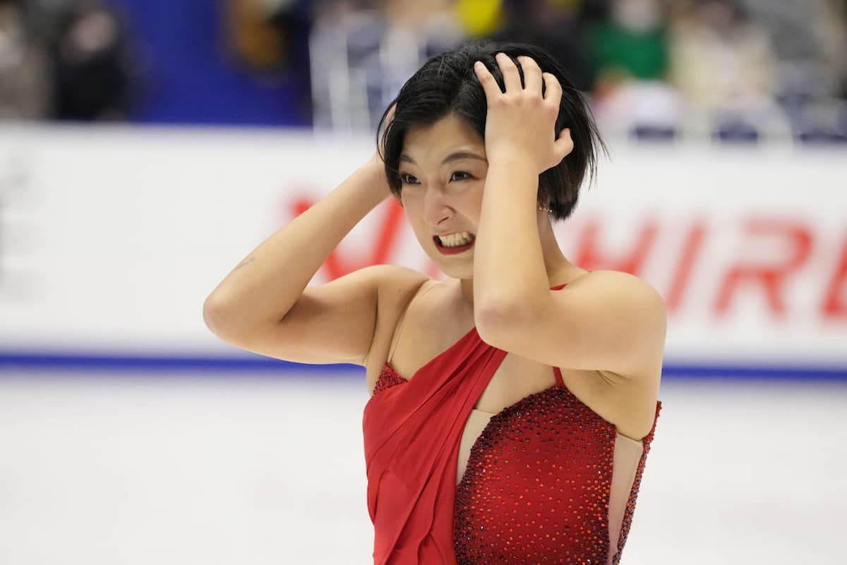 Kaori Sakamoto beim ISU Grand Prix Sapporo 2022