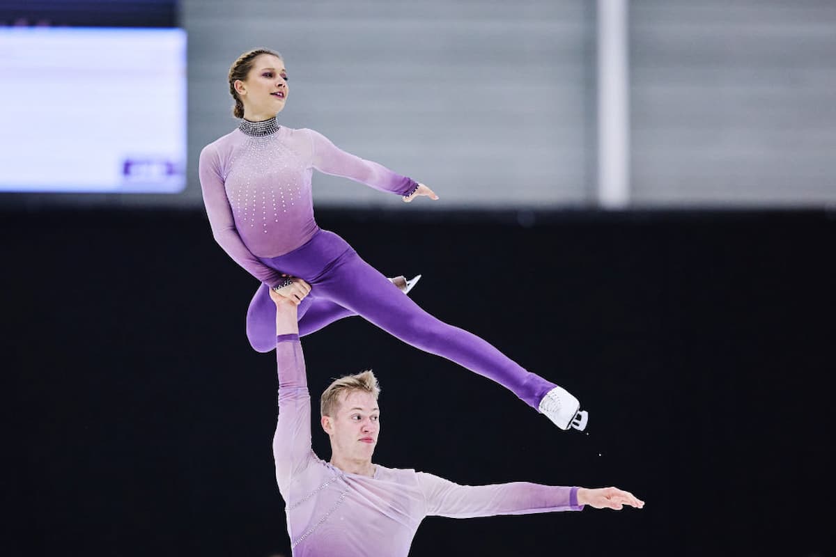 Letizia Roscher - Luis Schuster aus Deutschland - Kür-Programm beim ISU Grand Prix in Sheffield 2022