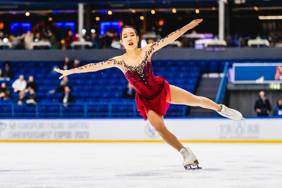 Mai Mihara - Platz 1 bei den Eiskunstlauf-Frauen beim ISU Grand Prix in Finnland 2022