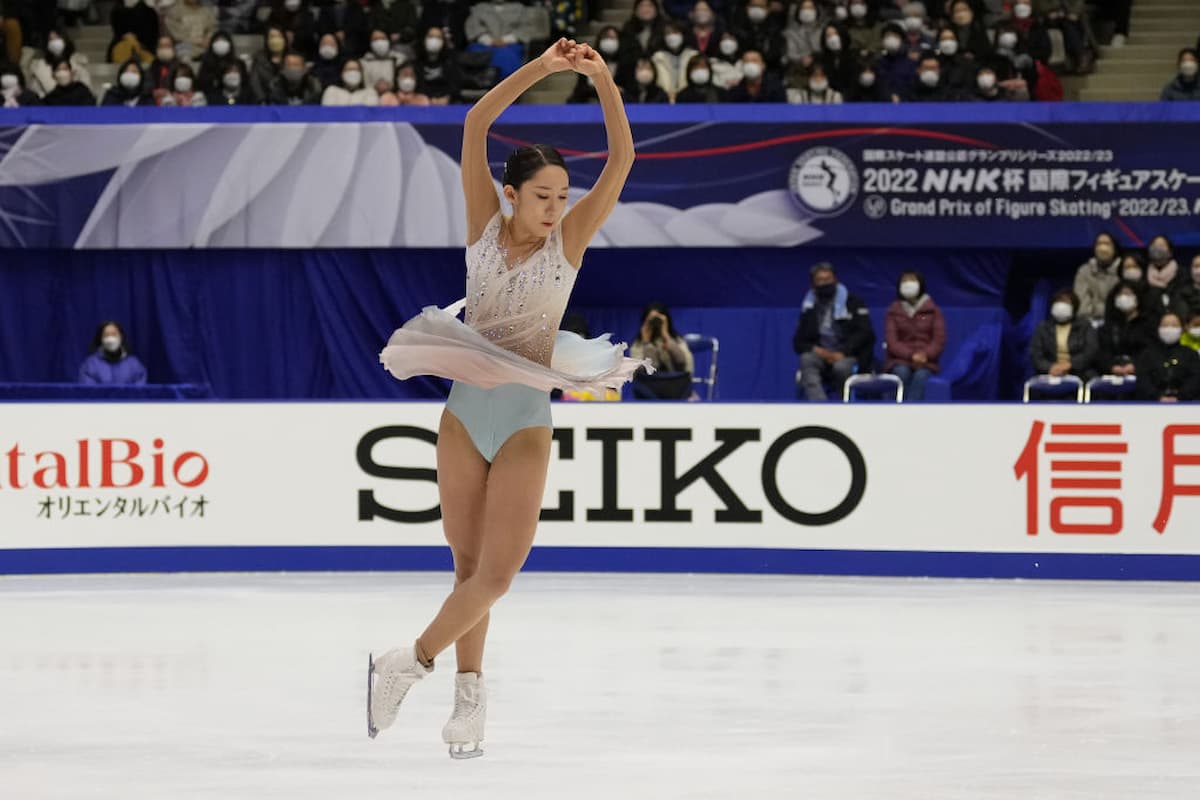 Yelim Kim aus Südkorea in der Kür 2022 - Siegerin bei der NHK Trophy Sapporo