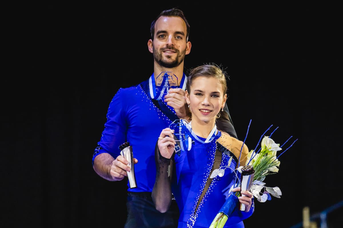 Alisa Efimova & Ruben Blombaert für Deutschland bei der Eiskunstlauf-EM 2023 in Finnland