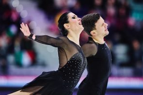 Eiskunstlauf-EM 2023 in Espoo 25.-29.1.2023 Ergebnisse, Zeitplan, Übertragungen - hier im Bild Charlene Guignard & Marco Fabbri aus Italien mit Ambitionen auf den EM-Titel 2023 im Eistanzen