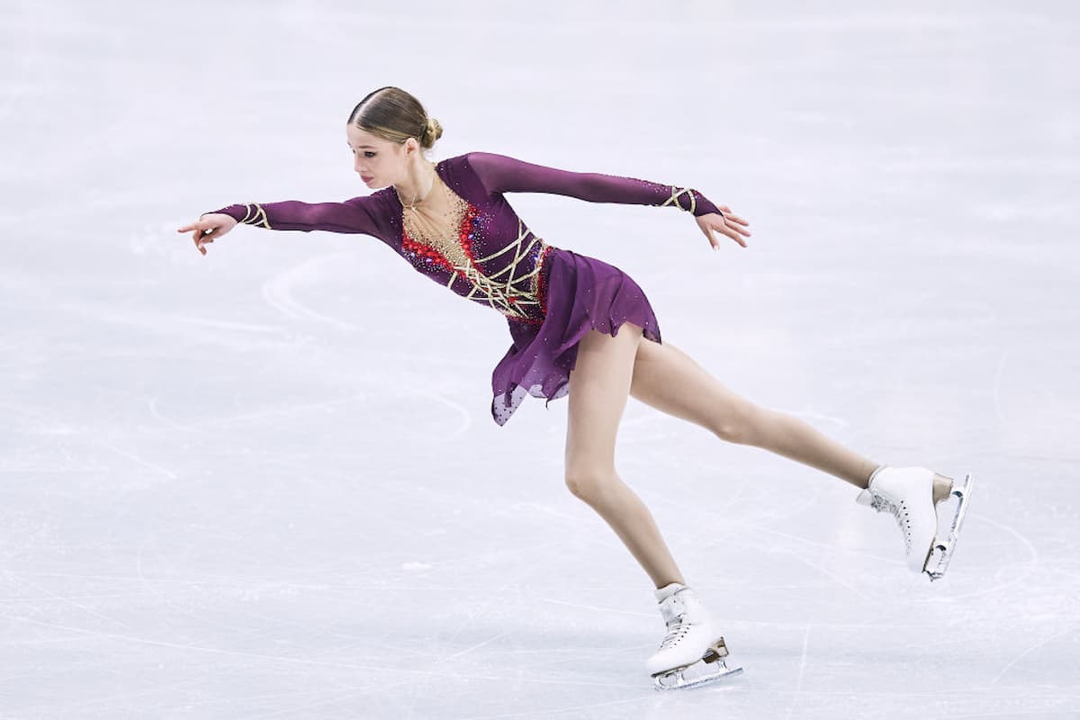 Kimmy Repond aus der Schweiz bei der Eiskunstlauf-EM 2023