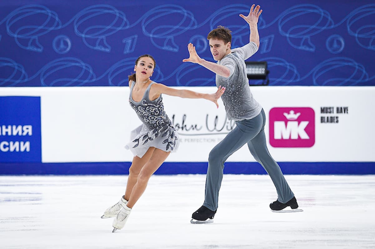 Ekaterina Chikmareva - Matvey Yanchenkov bei der Junioren-Eiskunstlauf-Meisterschaft 2023 in Russland