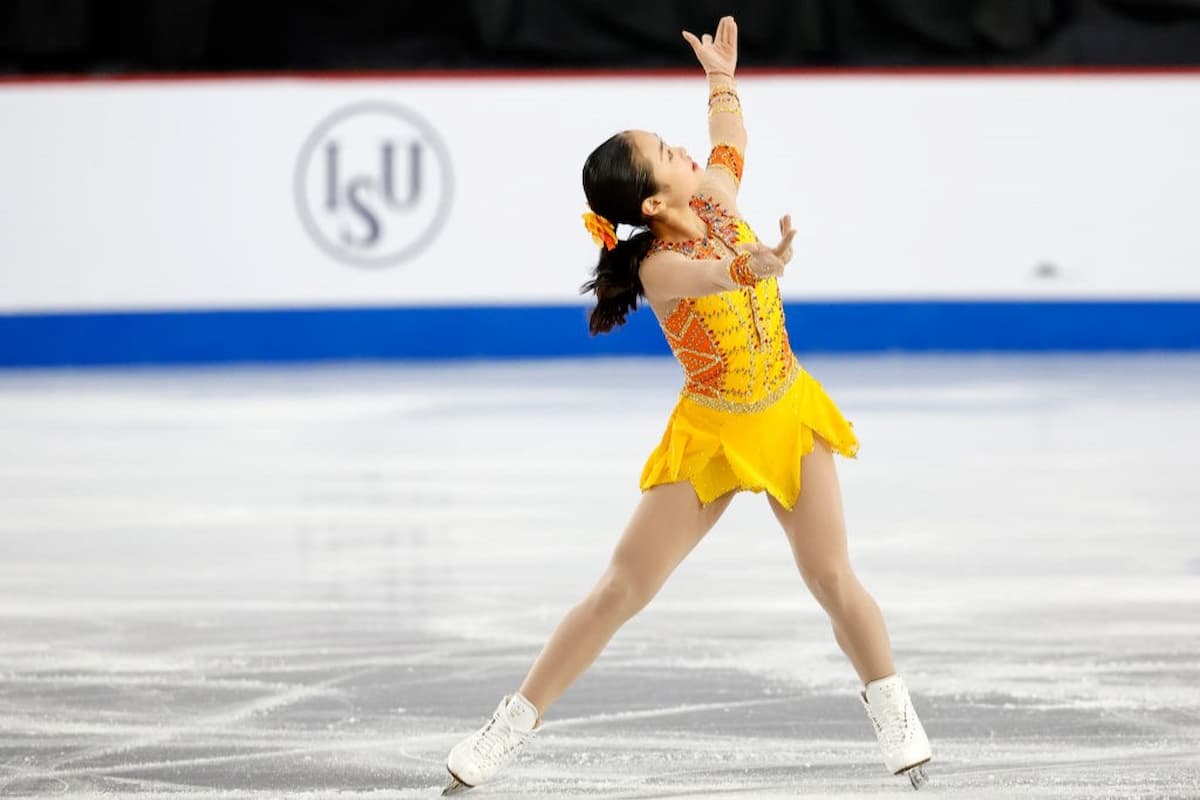 Mao Shimada bei der Junioren-Eiskunstlauf-WM 2023