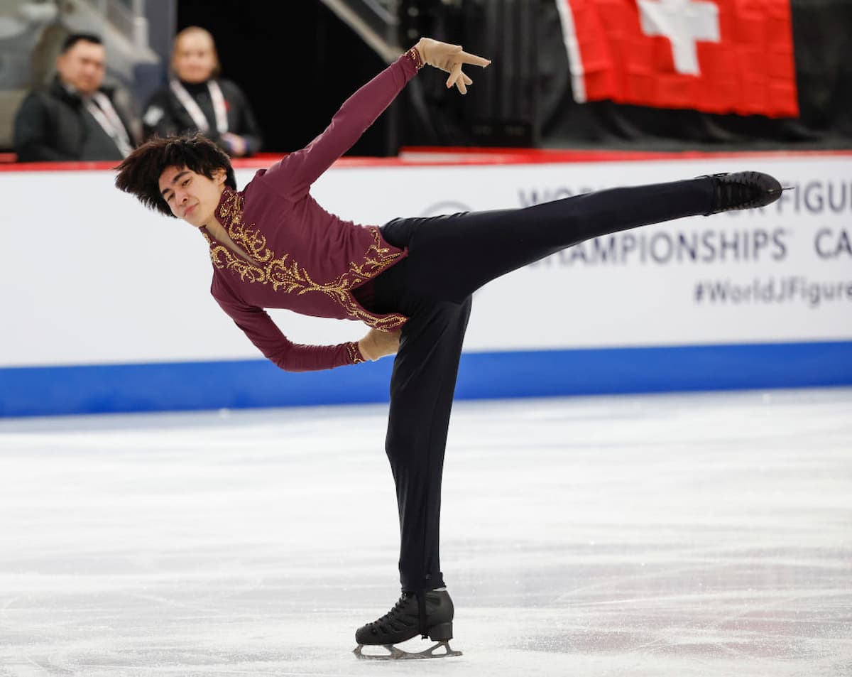 Naoki Rossi bei der Junioren-WM Eiskunstlauf 2023