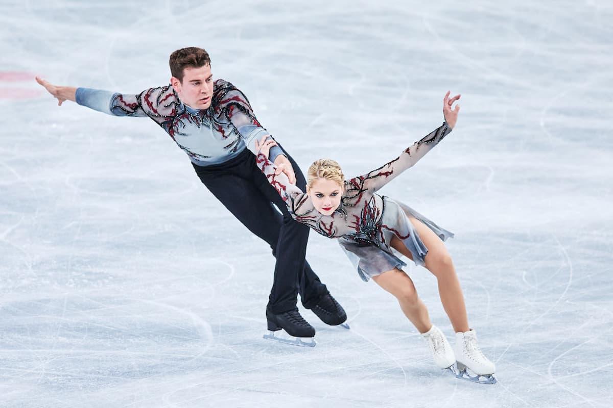 Alexa Knierim - Brandon Frazier aus den USA bei der Eiskunstlauf-WM 2023