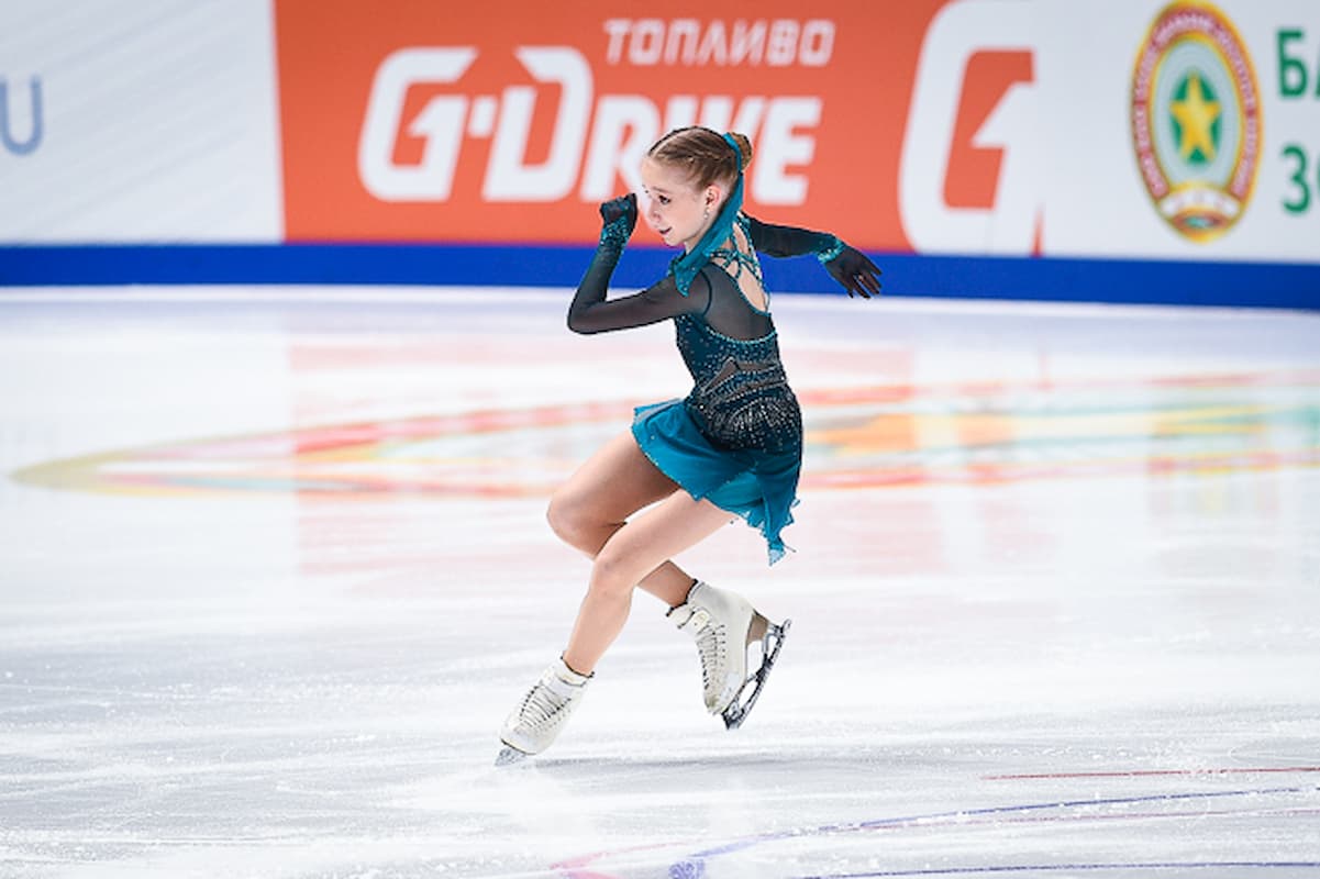 Daria Sadkova beim Junioren-Grand-Prix-Finale Russland 2023