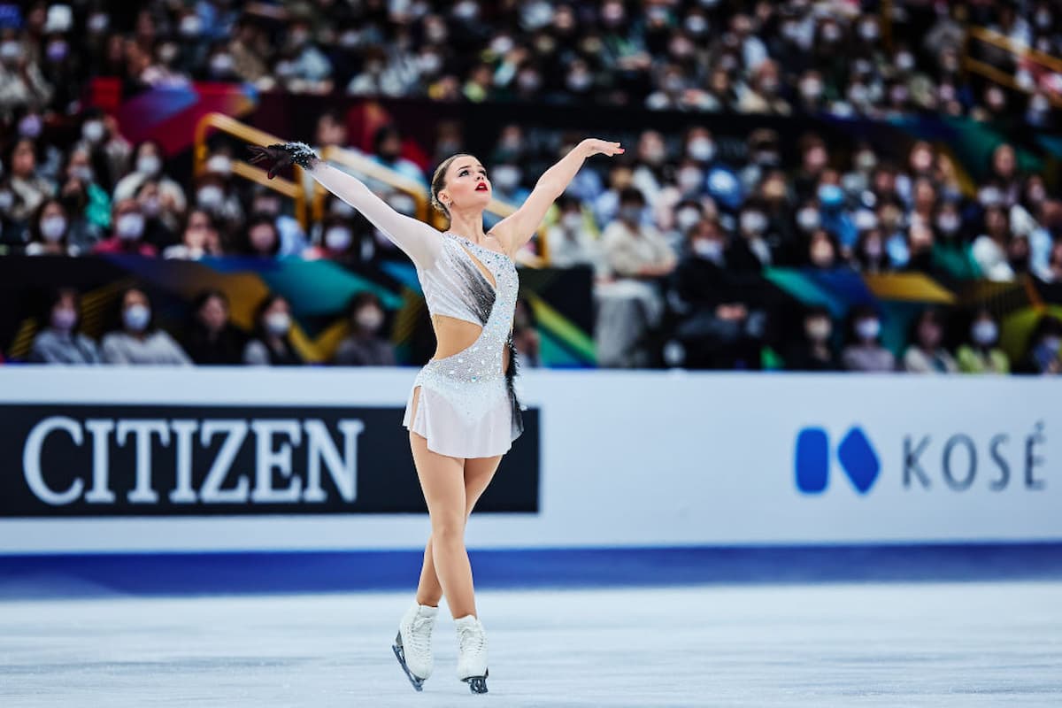 Loena Hendricks aus Belgien - Platz 3 bei der Eiskunstlauf-WM 2023