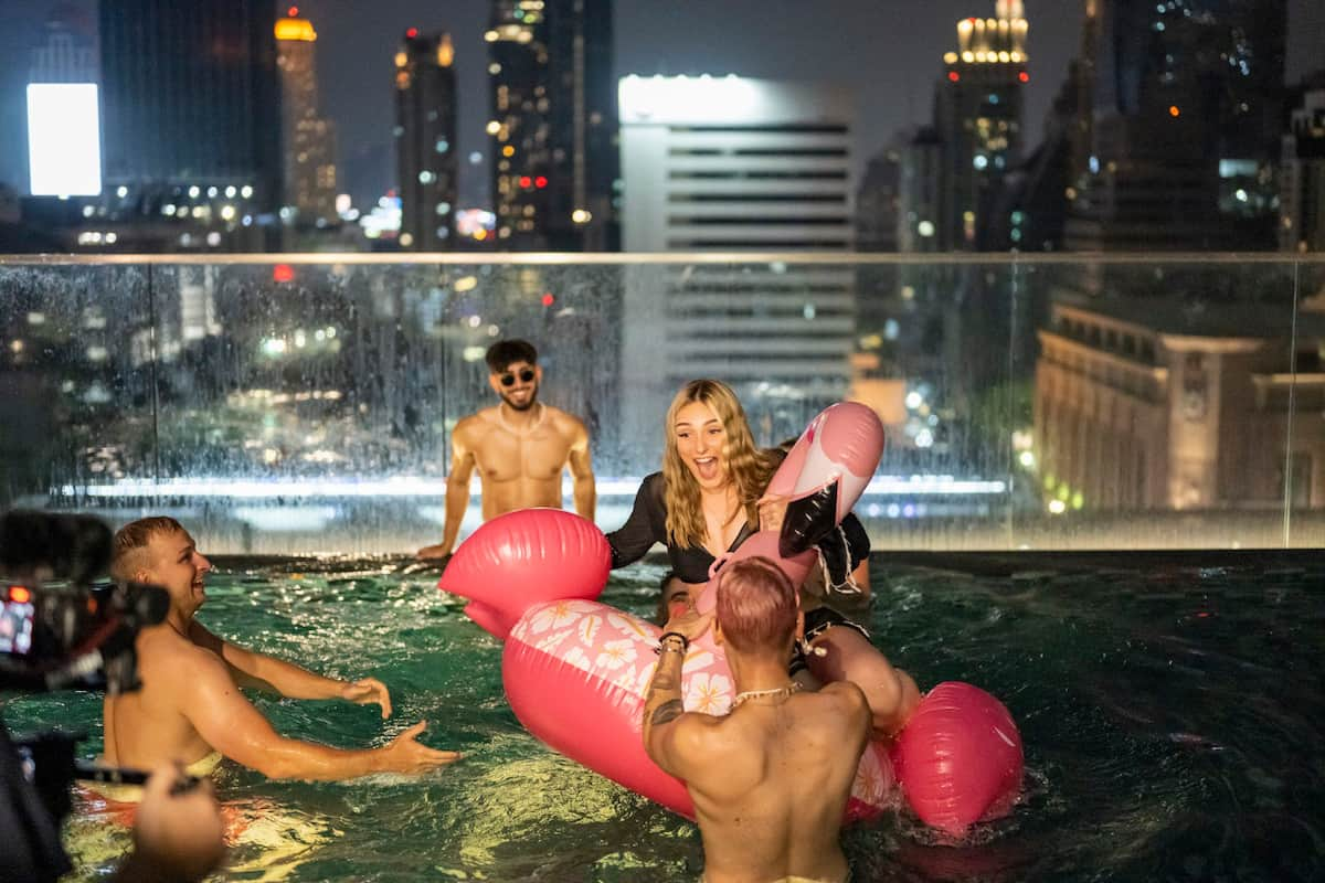 Pool-Party der DSDS-Kandidaten in Bangkok bei DSDS am 4.3.2023