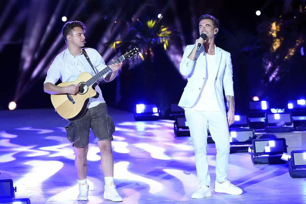 Chris Steger und Florian Silbereisen bei der Schlager-Strand-Party am 12.8.2023