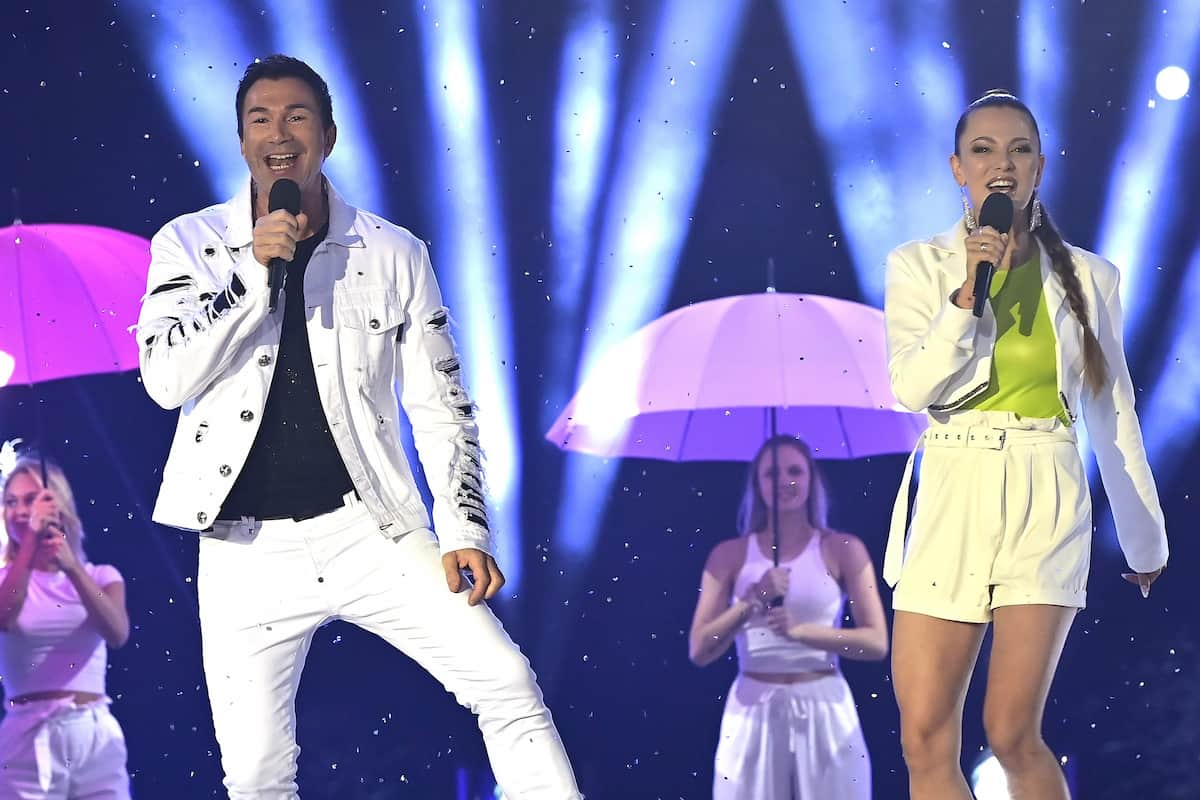 Lucas Cordalis und Joelina Drews bei der Schlager-Strand-Party am 12.8.2023