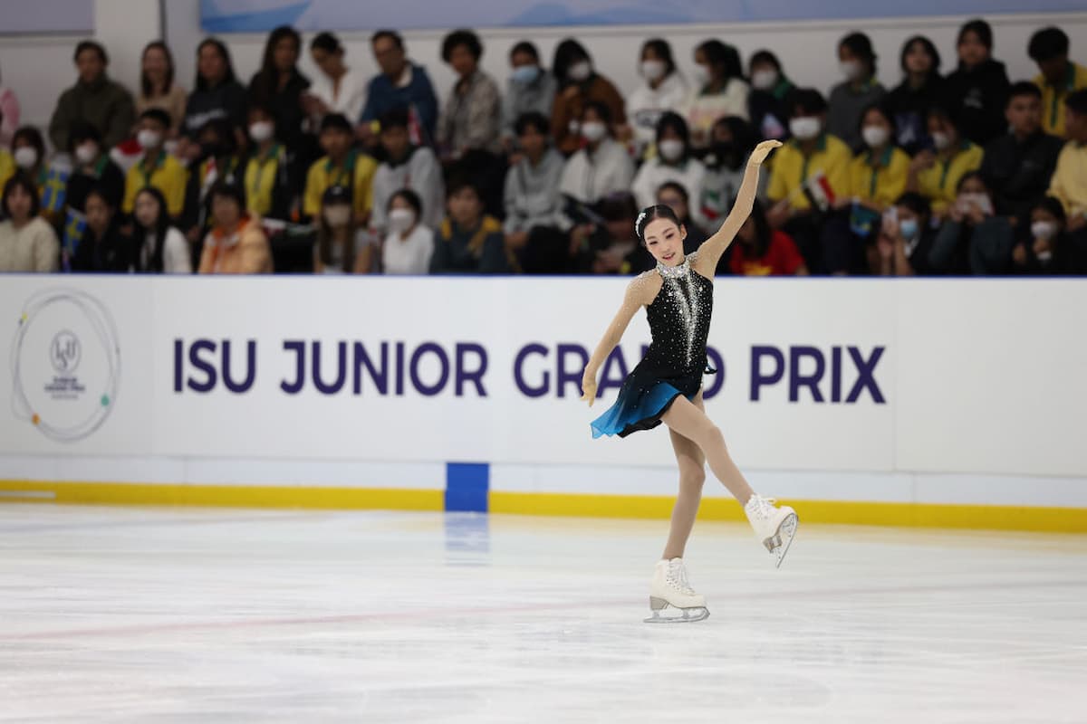 Yuseong Kim aus Südkorea - Platz 2 beim Eiskunstlauf Junior Grand Prix Bangkok 2023