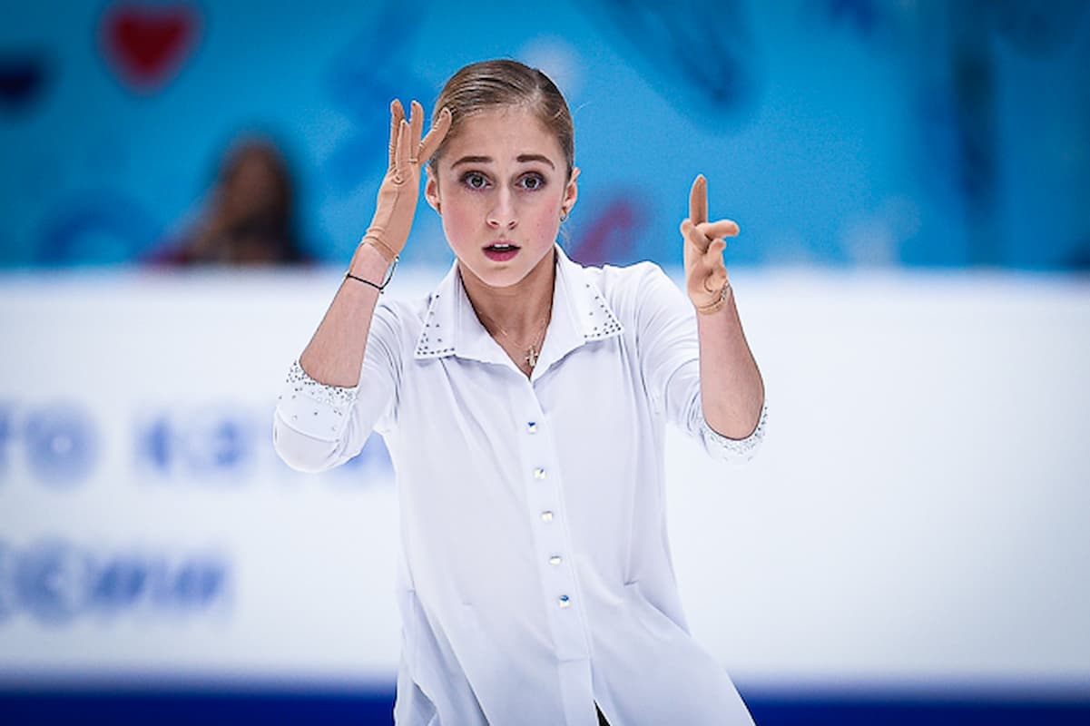 Alina Gorbacheva bei den Eiskunstlauf-Tests 2023 in Moskau