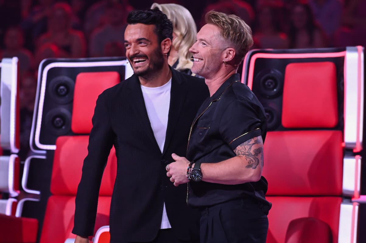 The Voice of Germany 29.9.2023 Alle Talente, Songs, Entscheidungen - hier im Bild die TVoG-Coaches Ronan Keating und Giovanni Zarrella